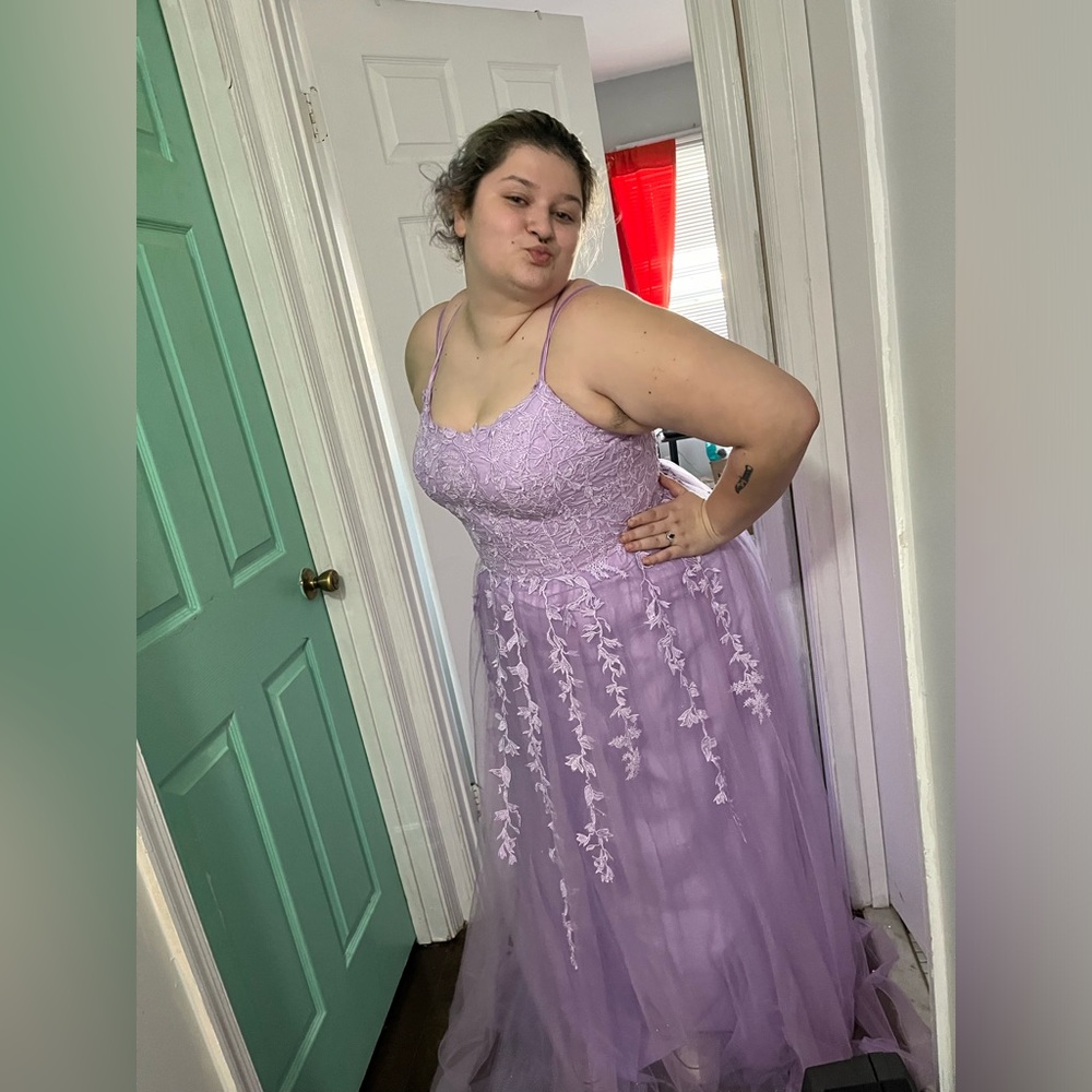Brand new purple lace dress. Wedding/prom dress